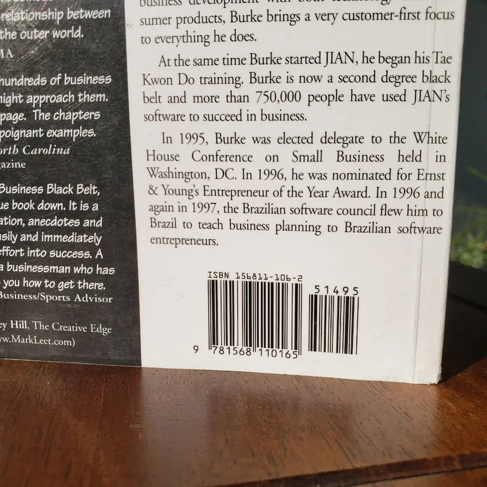 Business Black Belt Self Help Book Burke Franklin